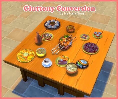 My Sims 4 Blog Ts3 Gluttony Dining Clutter Conversions By Nathaliasims