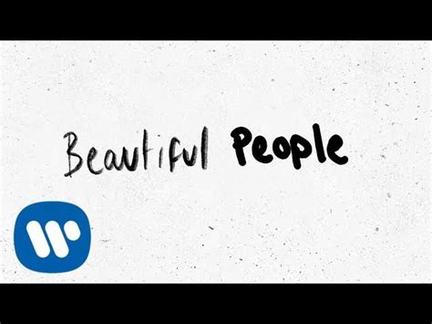 Ed Sheeran Beautiful People Chords Lyrics Video