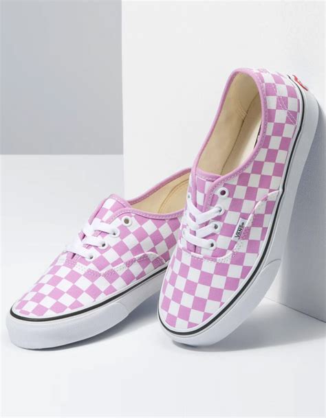 Vans Checkerboard Authentic Womens Orchid And True White Shoes Orchid