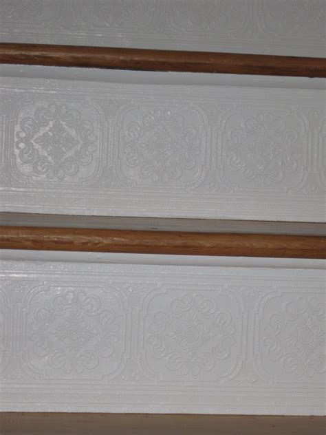 The finished project. I used paintable, textured wallpaper border from