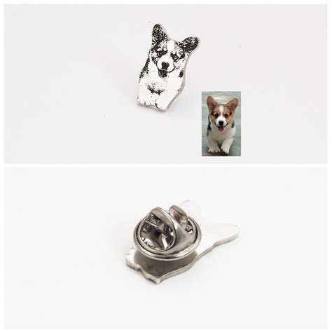 Your Pet Photo Push Pin Personalized Pet Brooch Custom Etsy