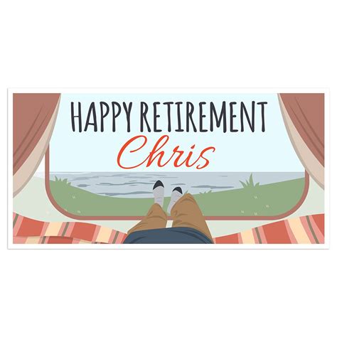 Happy Retirement Banner Personalized Party Backdrop Handmade
