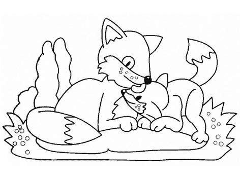 Mother And Baby Fox Coloring Page Download Print Or Color Online For