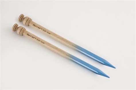 Blue Maple Wood Single Point Knitting Needles — Hobby And Crafts Llc