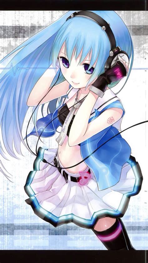 Anime Girl Headphones Miku Vocaloid Types Of Drawing Girl With