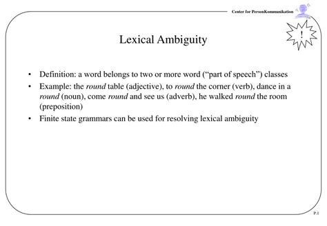 Ppt Lexical Ambiguity Powerpoint Presentation Free Download Id3789226