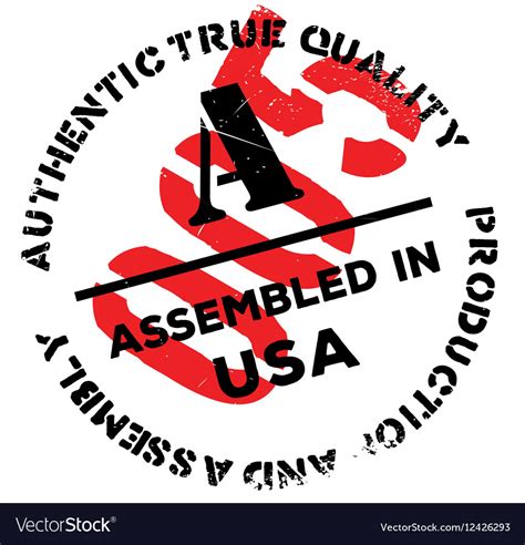 Assembled In Usa Rubber Stamp Royalty Free Vector Image