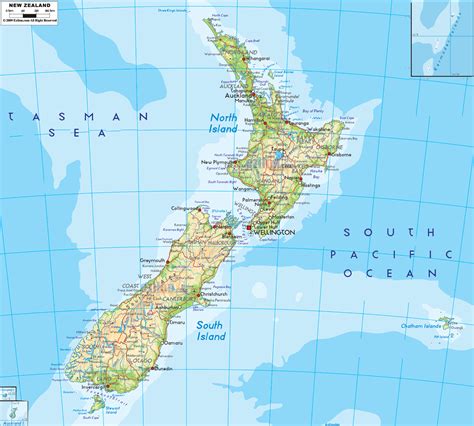 Neuseeland Karte Routen