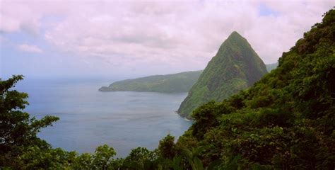 Petit Piton Seen From Gros Piton St Lucia St Lucia Pitons St Lucia