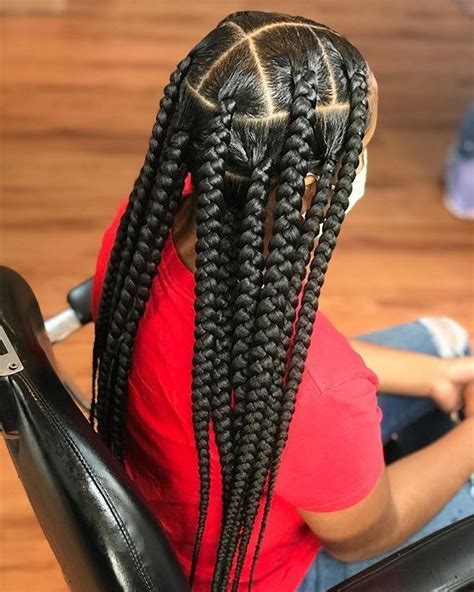 Large Knotless Box Braids In A Bun 30 Knotless Box Braids Styles Awesome To Rock Now In This