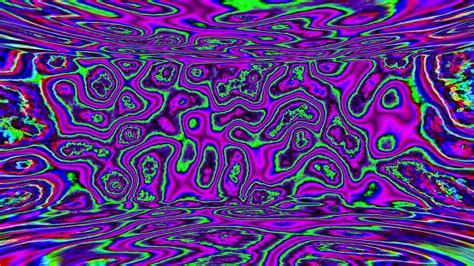 Psychedelic Trance Vivid Neon Color Trippy Room Background Loop