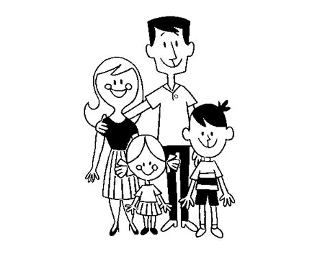 Forjado de placas alveolares roces. Dibujo de Una familia feliz para Colorear - Dibujos.net