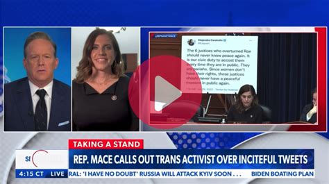 rep mace joins sean spicer on newsmax to discuss confronting activists extreme tweets