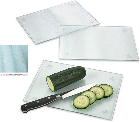 Tempered Glass Cutting Board Long Lasting Clear Glass Scratch Resistant Heat Resistant