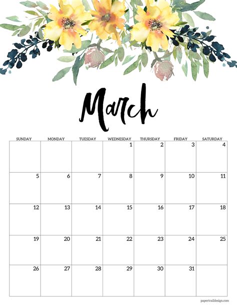 2023 March Calendar Template Calendar 2023