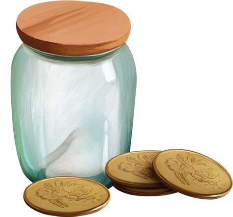 Jars And Bottles With Money Coin Clipart Large Size Png Image Pikpng