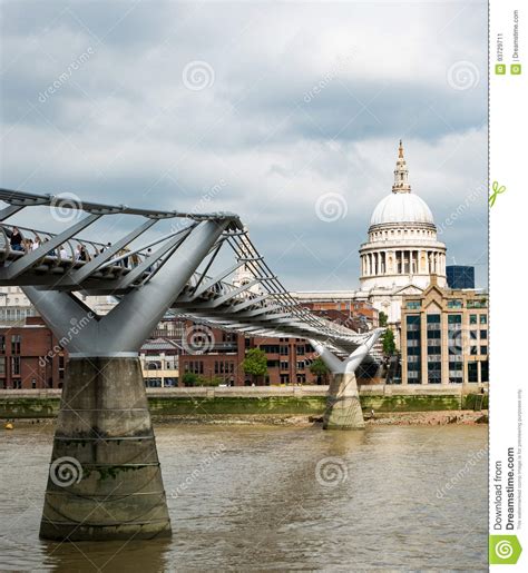 London Uk 7th September 2016 Millennium Bridge Editorial Photo
