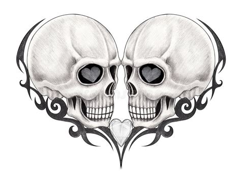 Skull Art Tattoo Stock Illustration Illustration Of Black 56472106
