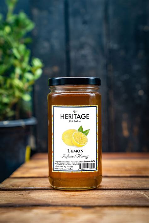 Lemon Infused Honey | Heritage Bee Farm | Local Raw Honey