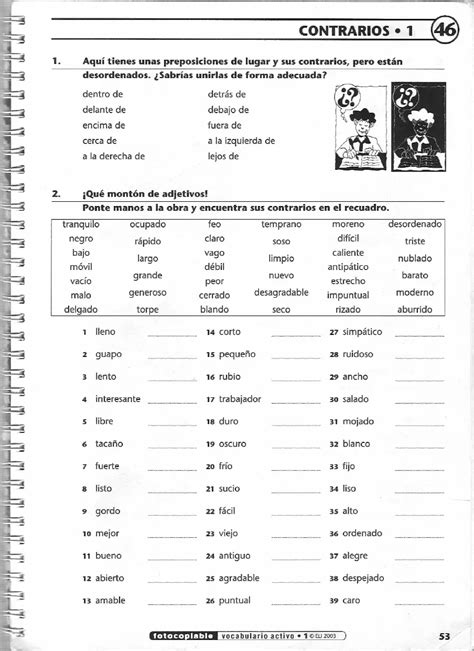 Vocabulario De Español Ejercicios De Español Aprender Artofit