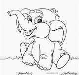 Coloring Baby Pages Elephant Kids Printable sketch template
