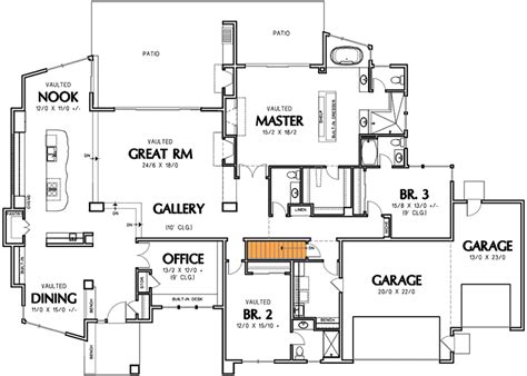 Single Story Contemporary House Plan 69402am Architectural Designs