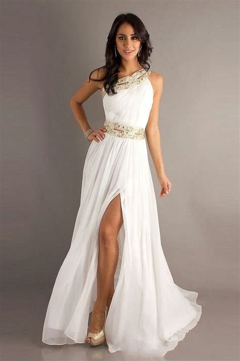 greek goddess dress white prom dress designer bridesmaid dresses prom dresses