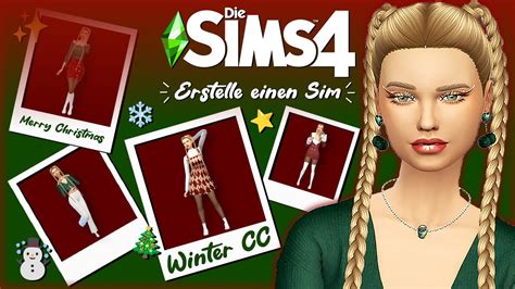 Sims 4 Erstelle Einen Sim Winter Outfits Cc ️ Youtube