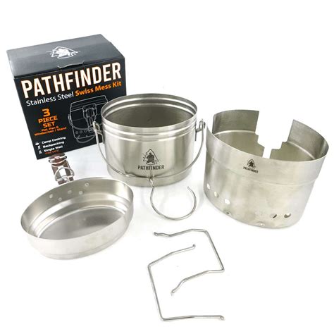 Pathfinder Pfm40 Swedish Mess Kit Stainless Steel Survival Supplies