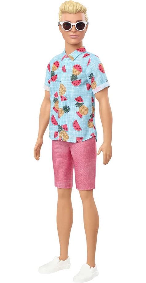 Barbie Ken Fashionistas Doll 152 Sculpted Blonde Hair And Tropical