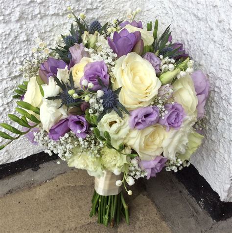 Ivory And Lilac Bouquet By Add Style Uk Loose Wedding Bouquets Purple