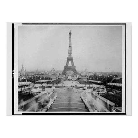 Eiffel Tower Poster 1889 Zazzle Paris Poster Eiffel Tower Vintage