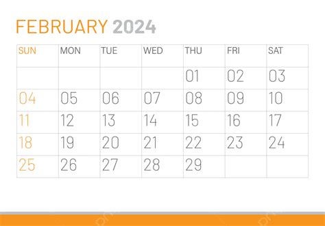 Calendar February 2024 Corporate Design Template Vector Desk Calendar