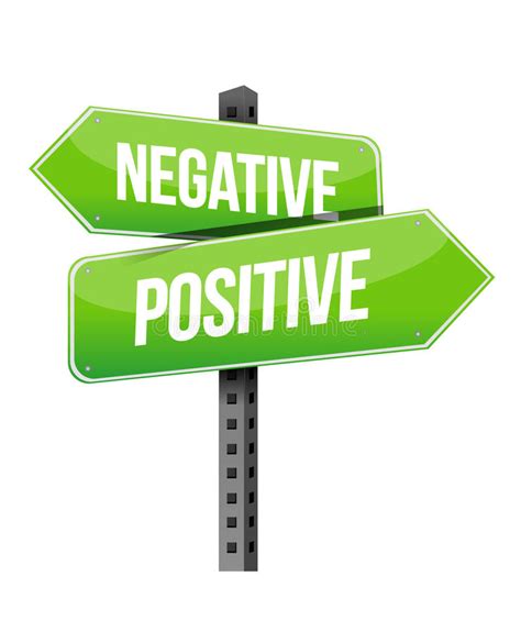 Positives Negatives Zeichen Stock Abbildung Illustration Von Wort
