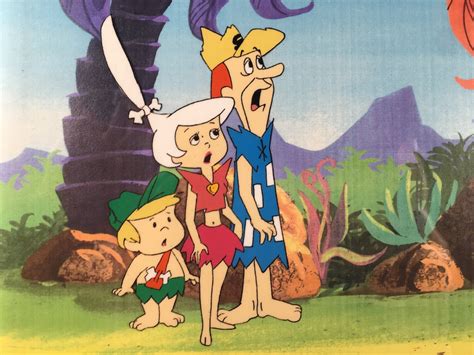 Jetsons Meet Flintstones Hanna Barbera Animation Production Cell Original Vintage Numbered