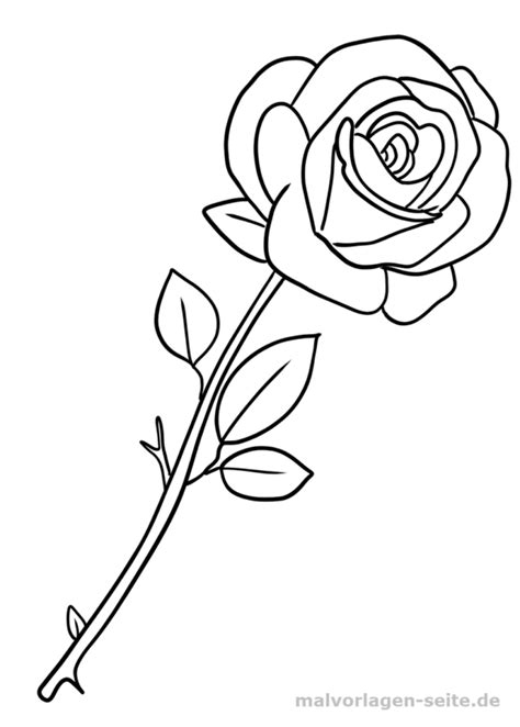 Tolle Malvorlage Rose Blumen Kostenlos Ausmalen