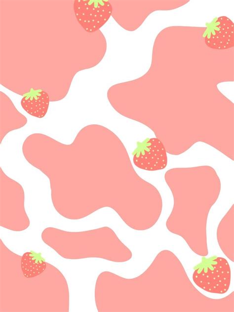 Strawberry cow | Cow wallpaper, Cow print wallpaper, Pretty wallpaper