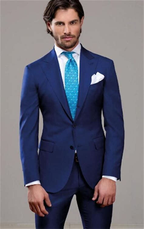royal blue slim fit pieces new wedding suit formal prom mens my xxx hot girl