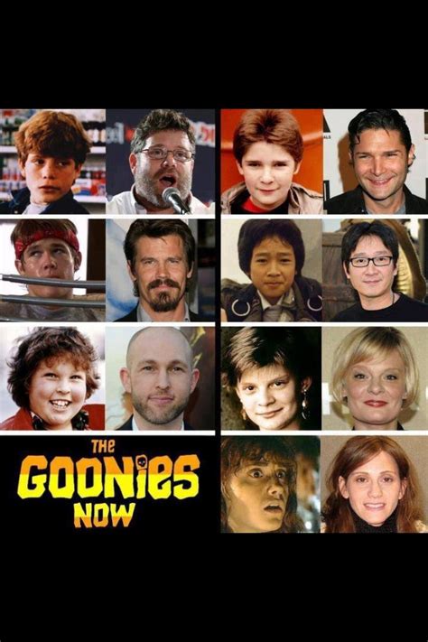 Hoping to save their homes from demolition, mikey and his friends data wang, chunk cohen. The Goonies Cast. Then & Now | Goonies, Les goonies ...