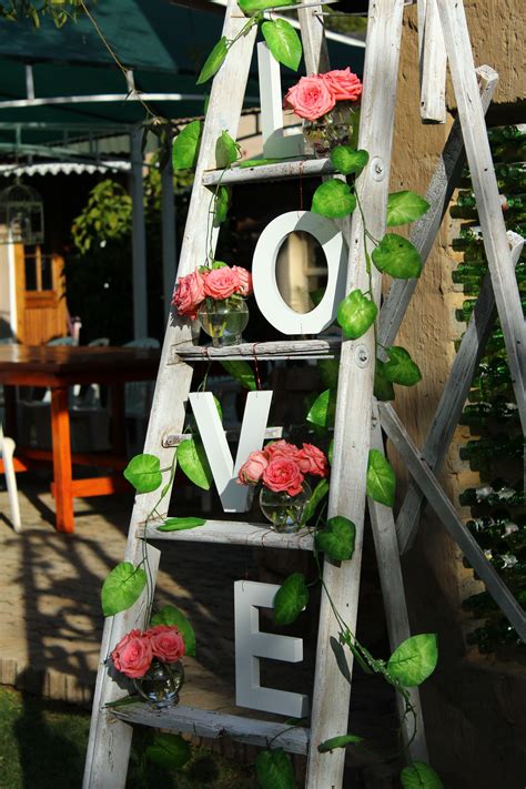 Romantic Wedding Love The Evening Sun On This Beautiful White Ladder