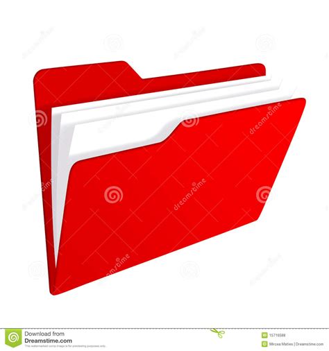 Red Folder Icon Royalty Free Stock Photos Image 15716588