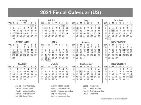 usa fiscal quarter calendar  printable templates