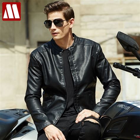 2017 New Fashion Autumn Winter Men Leather Jacket Brand Clothing
