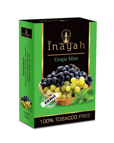 Red Premium El Inayah Shisha Flavors Grape Mint Zero Nicotine Flavour