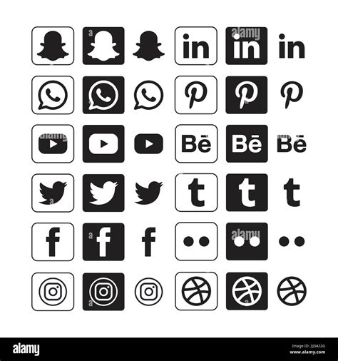 Facebook Whatsapp Logo Icon Banque Dimages Noir Et Blanc Alamy