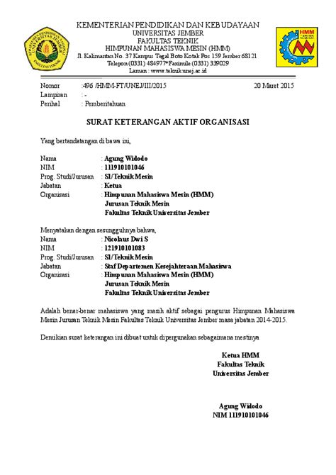 Doc Surat Keterangan Aktif Organisasi Febrianto Rahmat