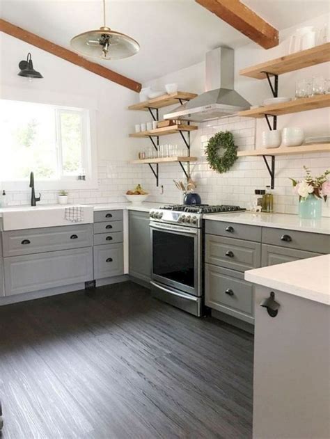 15 Incredible Farmhouse Gray Kitchen Cabinet Design Ideas 07 Lmolnar