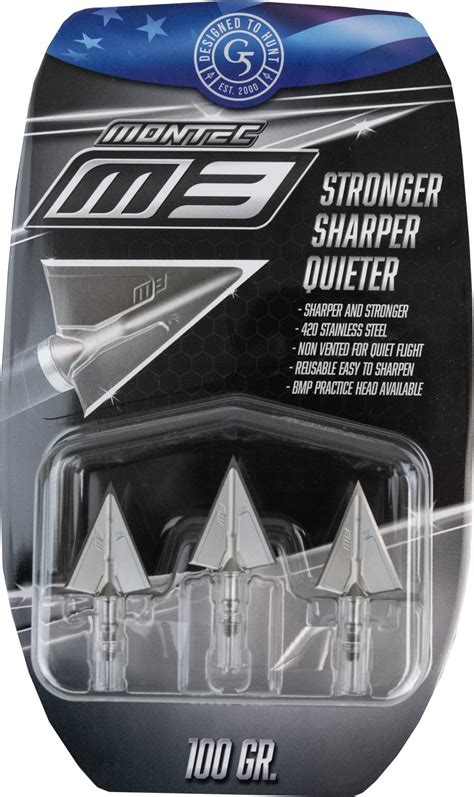 Need to get in touch with us? G5 Montec M3 Broadheads 3-Pack | Academy