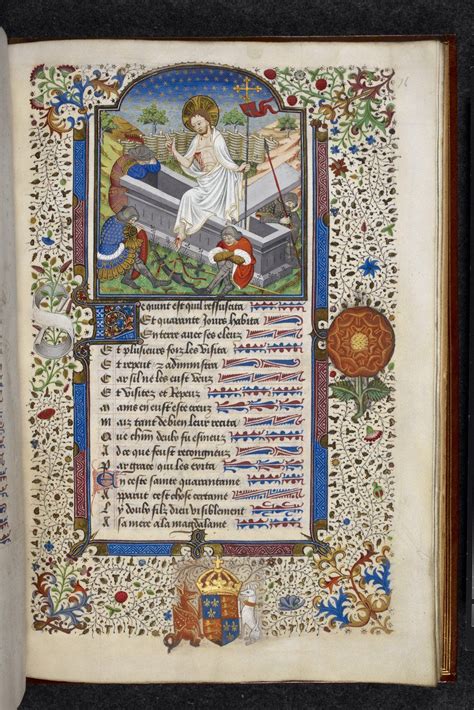 Resurrection Illuminated Manuscript Medieval Books Medieval Manuscript