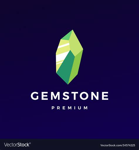 Stone Gem Gemstone Logo Icon Royalty Free Vector Image